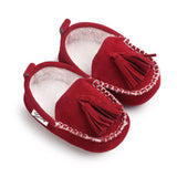 PU Suede Leather Newborn Baby Shoes Moccasins Soft Soled Non-slip Footwear First Walker For 0-18M