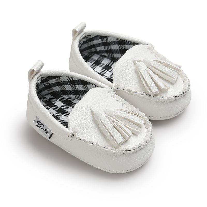 PU Suede Leather Newborn Baby Shoes Moccasins Soft Soled Non-slip Footwear First Walker For 0-18M