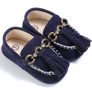 PU Suede Leather Newborn Baby Shoes Moccasins Soft Soled Non-slip Footwear First Walker For 0-18M