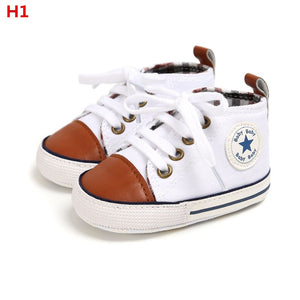 Baby Shoes Classic Canvas Baby Boy Shoes Spring Cotton Straps Stitching Newborn Boy Girl Shoes First Walker Prewalker