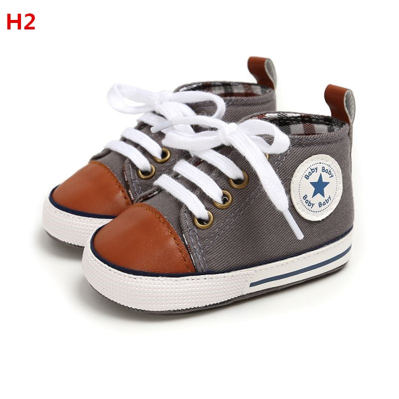 Baby Shoes Classic Canvas Baby Boy Shoes Spring Cotton Straps Stitching Newborn Boy Girl Shoes First Walker Prewalker