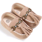 PU Suede Leather Newborn Baby Shoes Moccasins Soft Soled Non-slip Footwear First Walker For 0-18M