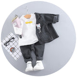 Boy Suit Set Wedding Clothes 3PCS Spring Handsome Baby Boy Clothes Set Suit Coat +Pants+T-shirt Children Set