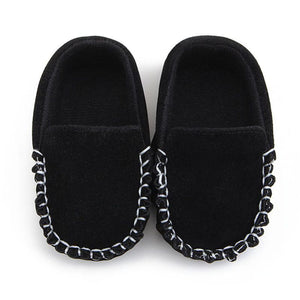 PU Suede Leather Newborn Baby Shoes Moccasins Soft Soled Non-slip Footwear First Walker For 0-18M