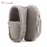 PU Suede Leather Newborn Baby Shoes Moccasins Soft Soled Non-slip Footwear First Walker For 0-18M