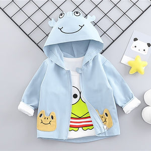 3PCS Spring Boy Clothes Set Baby Boy Girls Clothes Set Children Clothing Cartoon Zipped Coat+Long Sleeve T-shirt+Sports Pants