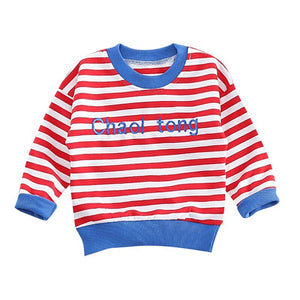 2PCS Striped Long Sleeve T-shirt Baby Boy Clothes Set Fashion Spring New Children Clothing Set Dennim Pants For Boy Clothes