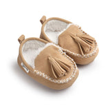 PU Suede Leather Newborn Baby Shoes Moccasins Soft Soled Non-slip Footwear First Walker For 0-18M