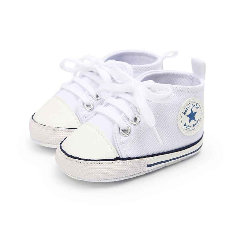 Baby Shoes Classic Canvas Baby Boy Shoes Spring Cotton Straps Stitching Newborn Boy Girl Shoes First Walker Prewalker