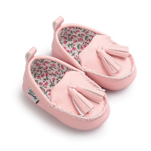 PU Suede Leather Newborn Baby Shoes Moccasins Soft Soled Non-slip Footwear First Walker For 0-18M