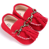 PU Suede Leather Newborn Baby Shoes Moccasins Soft Soled Non-slip Footwear First Walker For 0-18M