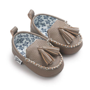 PU Suede Leather Newborn Baby Shoes Moccasins Soft Soled Non-slip Footwear First Walker For 0-18M