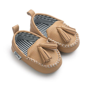 PU Suede Leather Newborn Baby Shoes Moccasins Soft Soled Non-slip Footwear First Walker For 0-18M