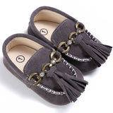 PU Suede Leather Newborn Baby Shoes Moccasins Soft Soled Non-slip Footwear First Walker For 0-18M